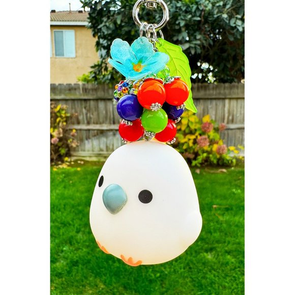 Amuse Kotori Tai Tropical Cockatoo Parrot Keychain Purse Charm - Picture 3 of 11